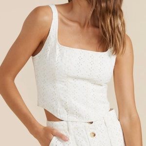 MINKPINK Saskia Eyelet top
